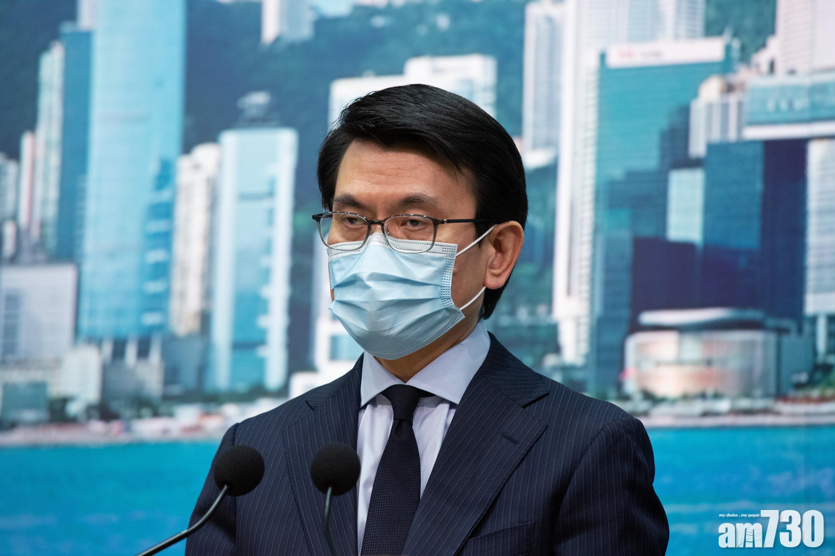 商經局長下午就美國對香港貨品產地來源標記新規定見傳媒