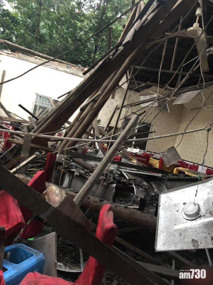 擺八十大壽 四川餐館塌屋頂26傷