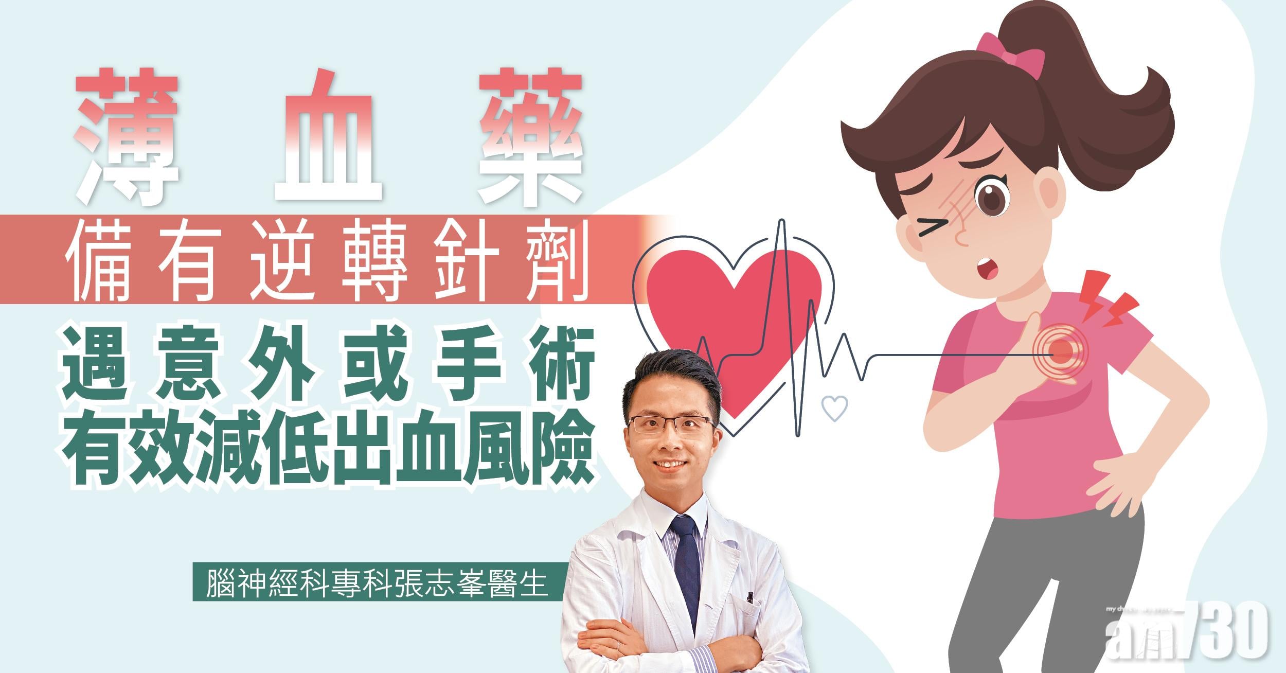 [健康解碼] 薄血藥備有逆轉針劑 遇意外或手術 有效減低出血風險