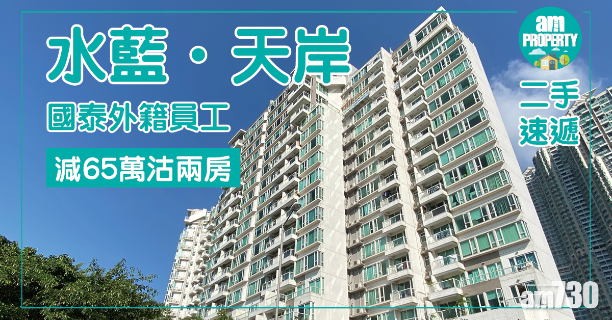 【二手速遞】國泰外籍員工減65萬賣水藍．天岸兩房