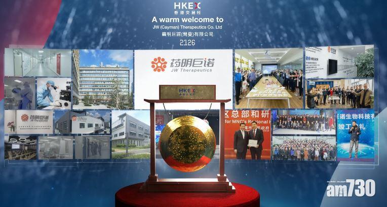 【新股登場】藥明巨諾首日掛牌潛水7.6%