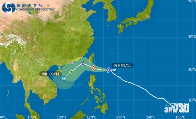艾莎尼明日進入本港800公里　日間保持一段距離