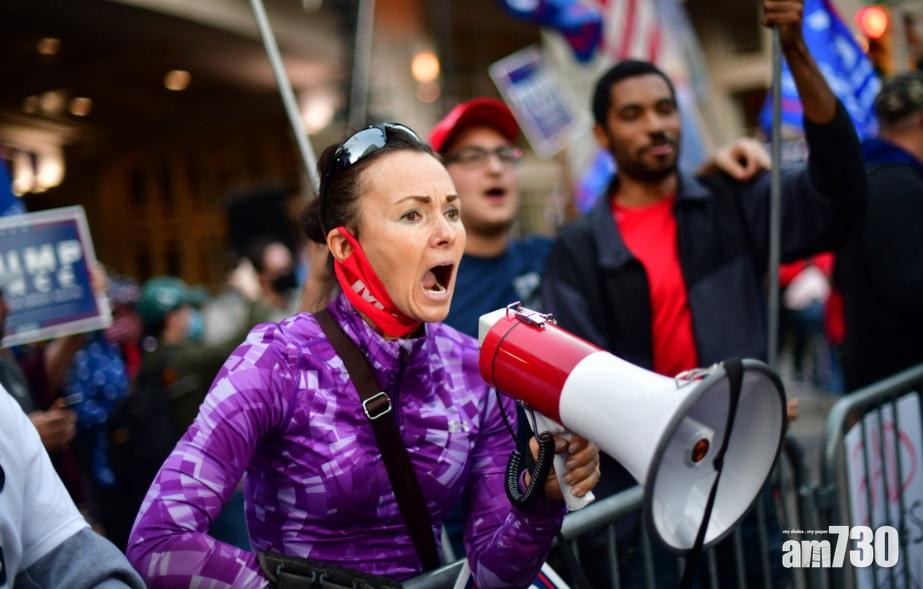 【美國大選】特朗普支持者費城點票中心外叫囂　有攜槍者被捕