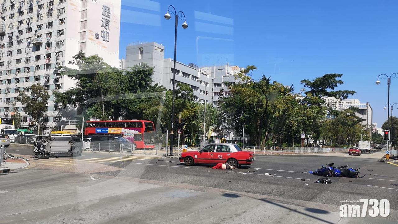 (更新)沙田鄉事會路三車意外 鐵騎士重傷不治