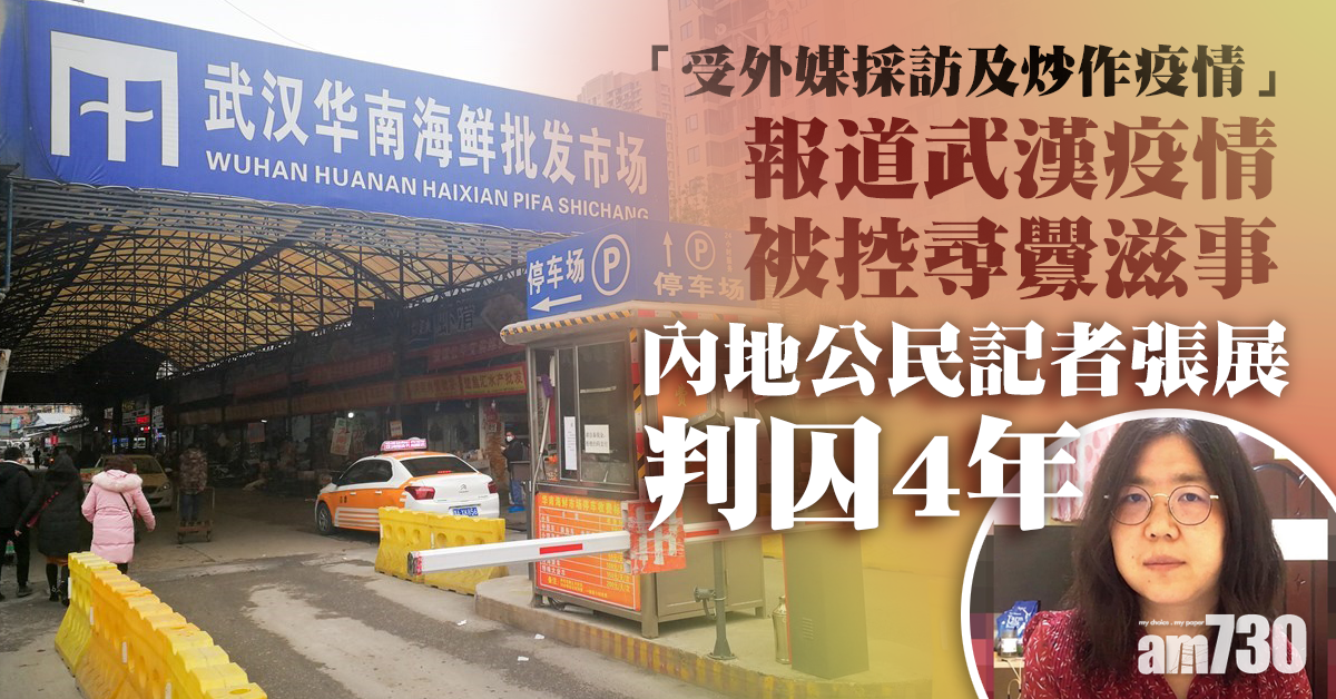 報道武漢疫情被控尋釁滋事　內地公民記者張展判囚4年