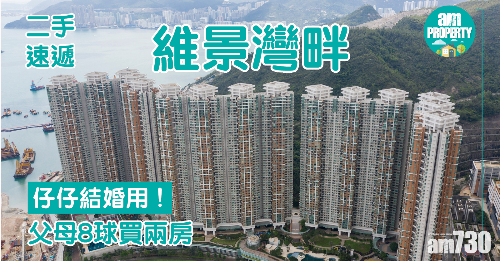 二手速遞｜仔仔結婚用！父母8球萬購維景灣畔