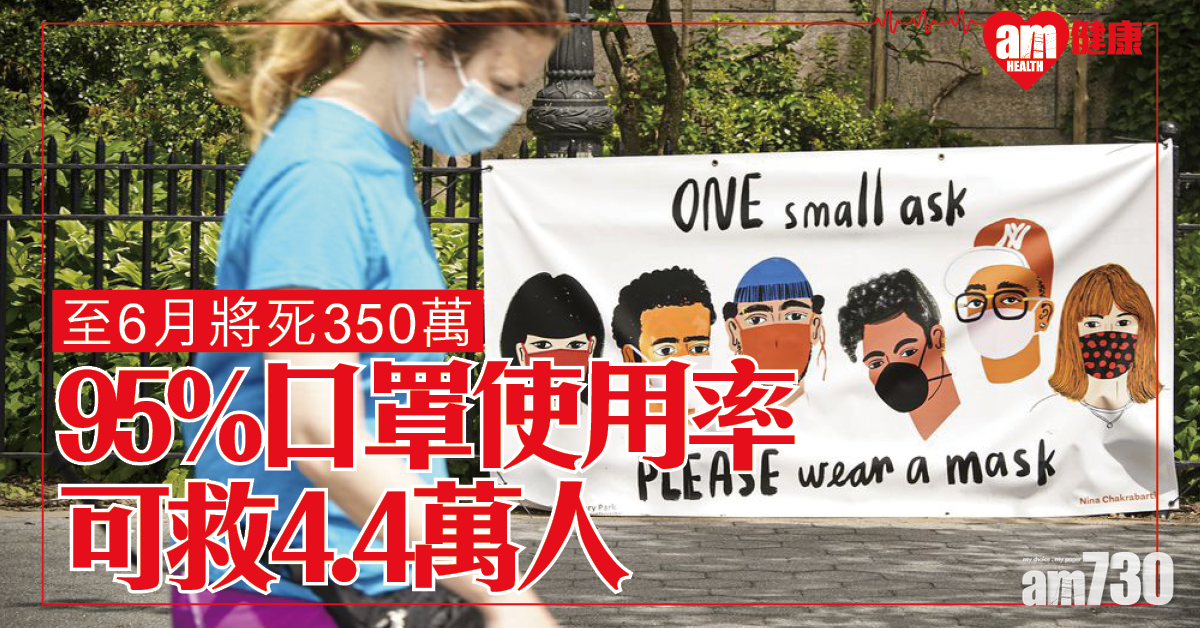 新冠肺炎│最新預測截至6月全球將死350萬 口罩可救4.4萬人性命