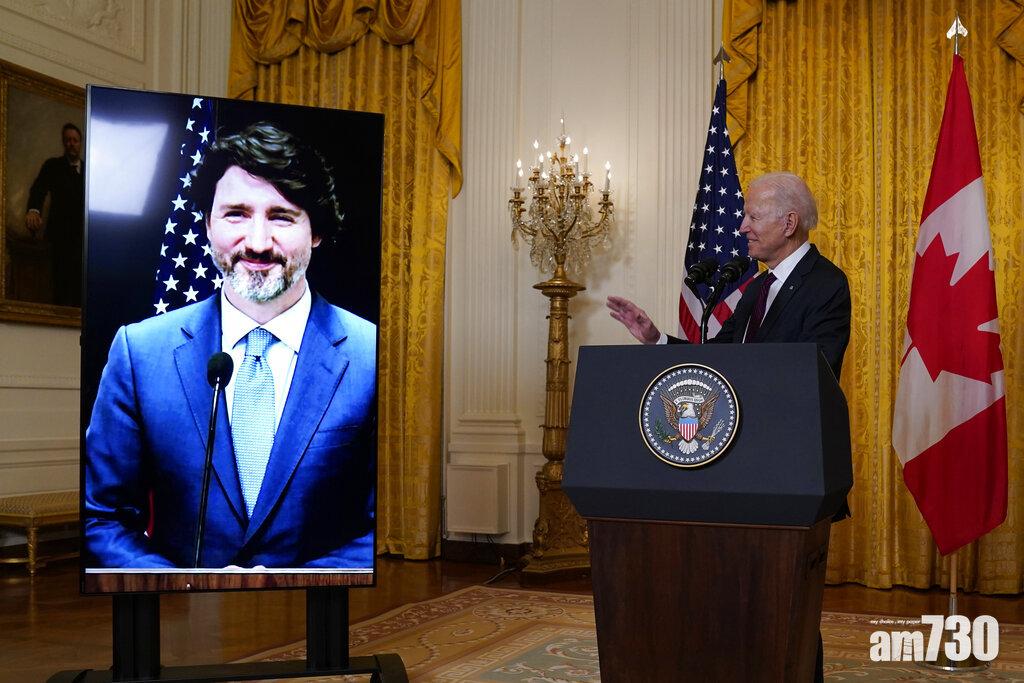 中美角力｜拜登與杜魯多首次視像會談 商美加合作與中國競爭