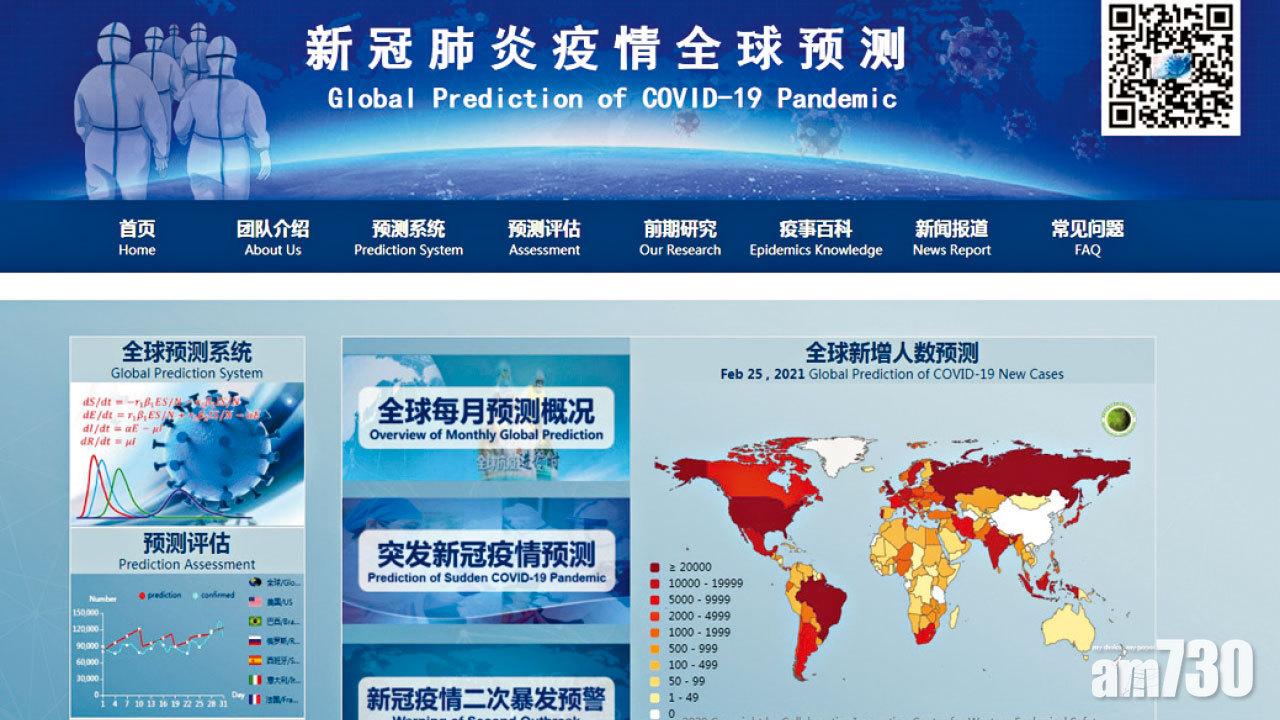 全球首個 蘭州大學研發預測系統 全球疫情料2025年結束