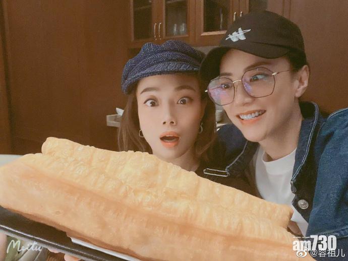 容祖兒成功組團憂無啖好食 獲Mani送上巨型油條