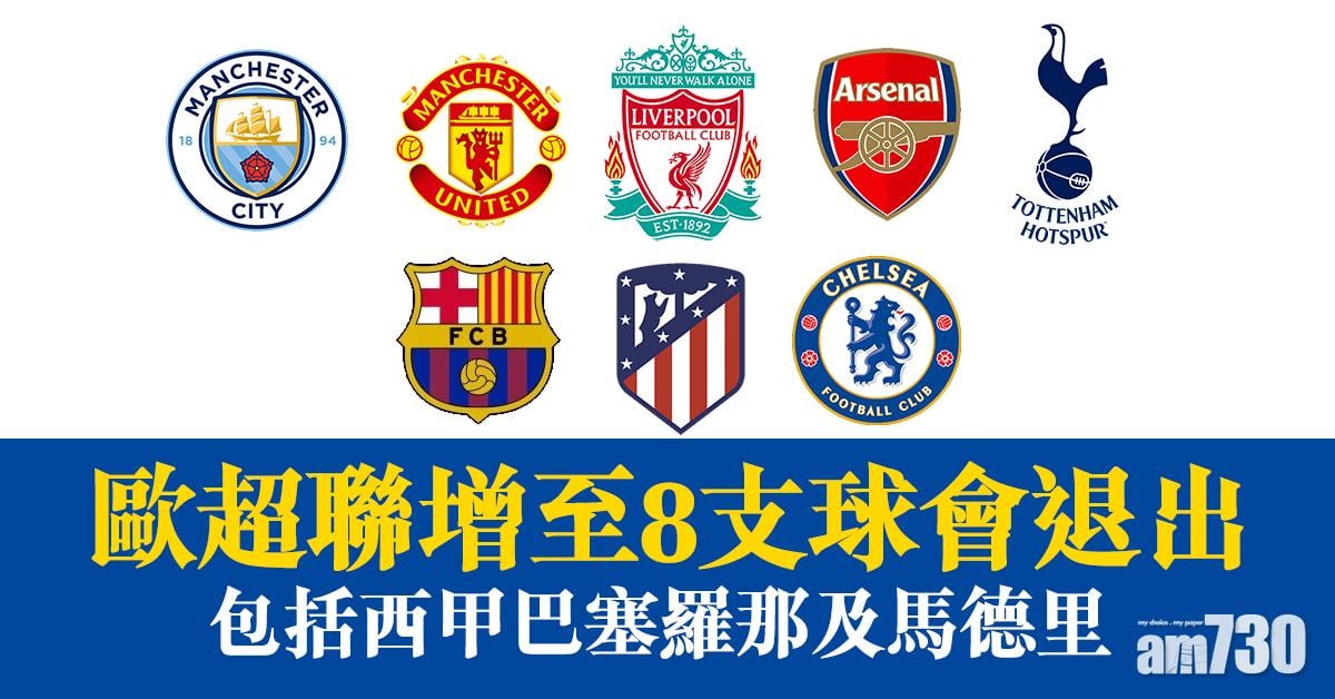 歐超聯｜增至8支球會退出  包括西甲巴塞羅那及馬德里