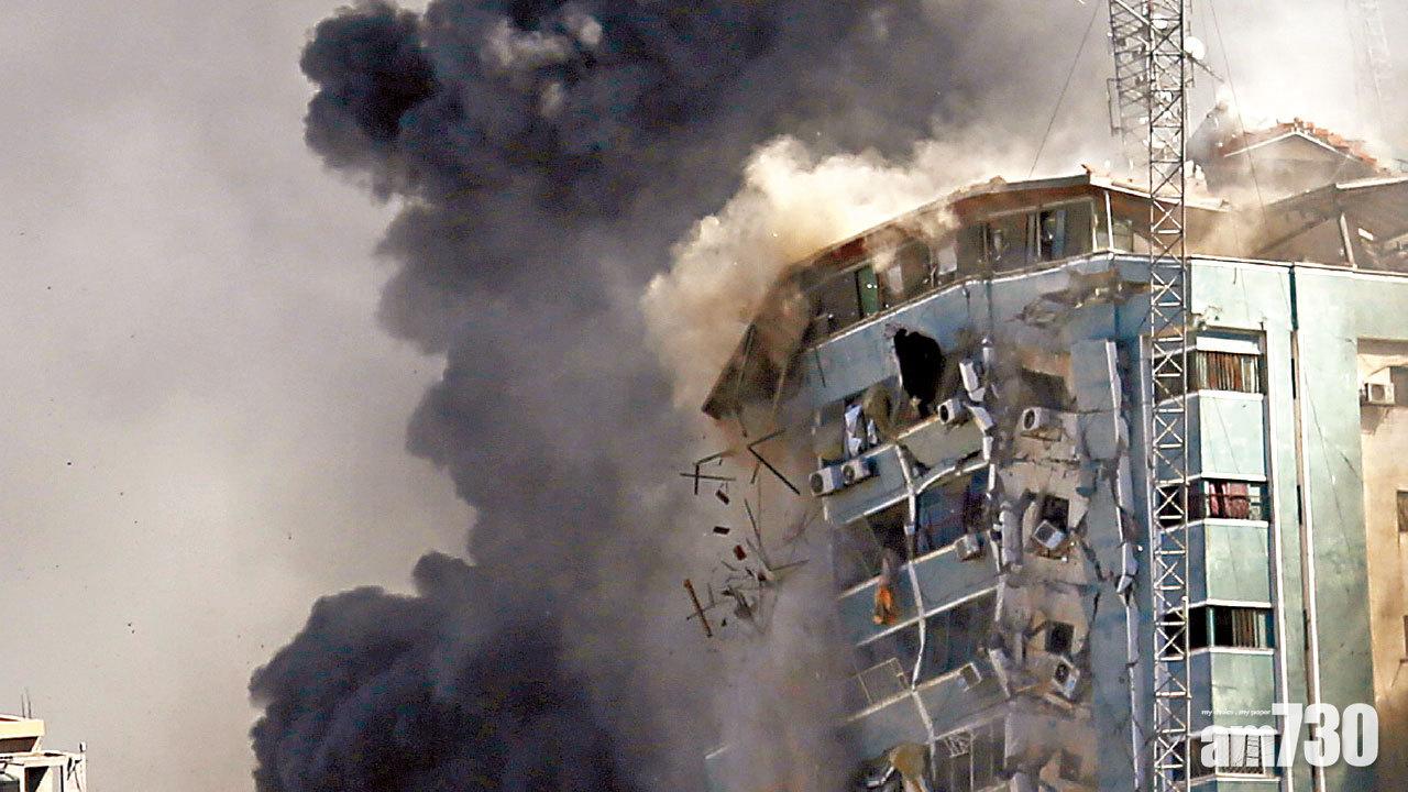 以巴衝突 記者住客慌忙逃命 以軍炸傳媒大樓遭抨擊