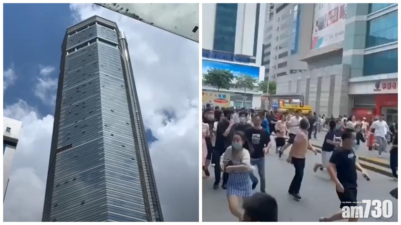 有片｜深圳華強北賽格大廈突現不明晃動 民眾緊急撤離