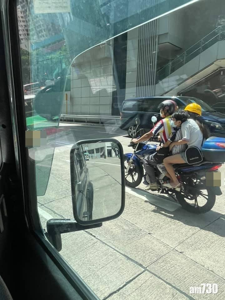 網上熱話｜電單車超載兼乘客不戴頭盔照惹「似大陸」爭論