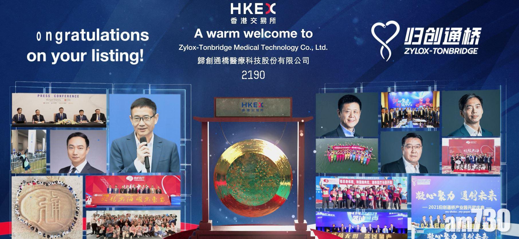 新股登場｜歸創通橋首掛 全日漲四成