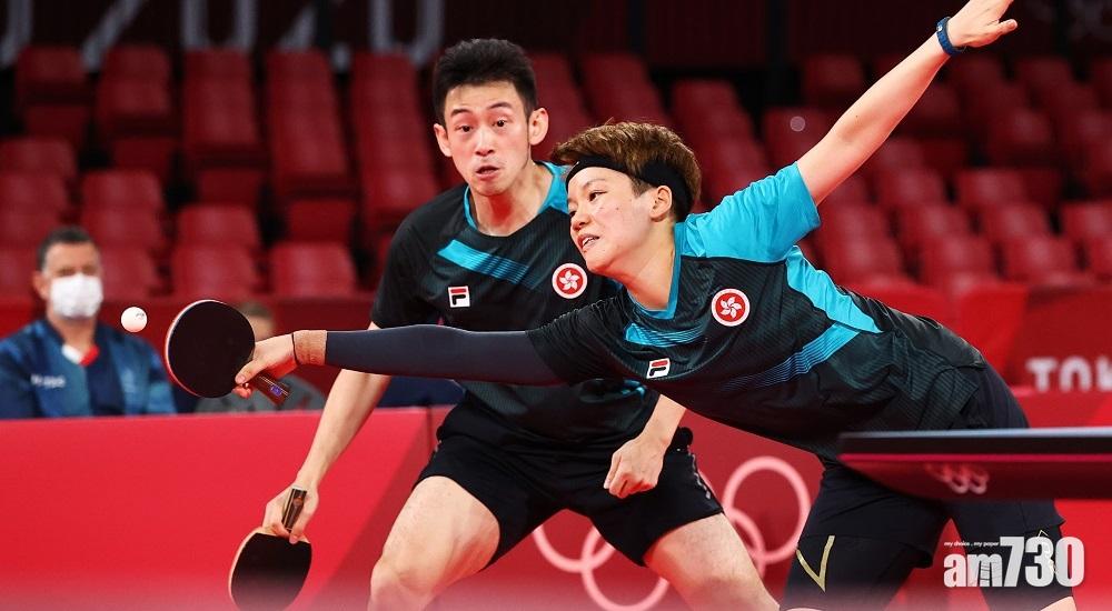 東京奧運︱刁時不敵法國組合 黃鎮廷杜凱琹乒乓混雙8強止步