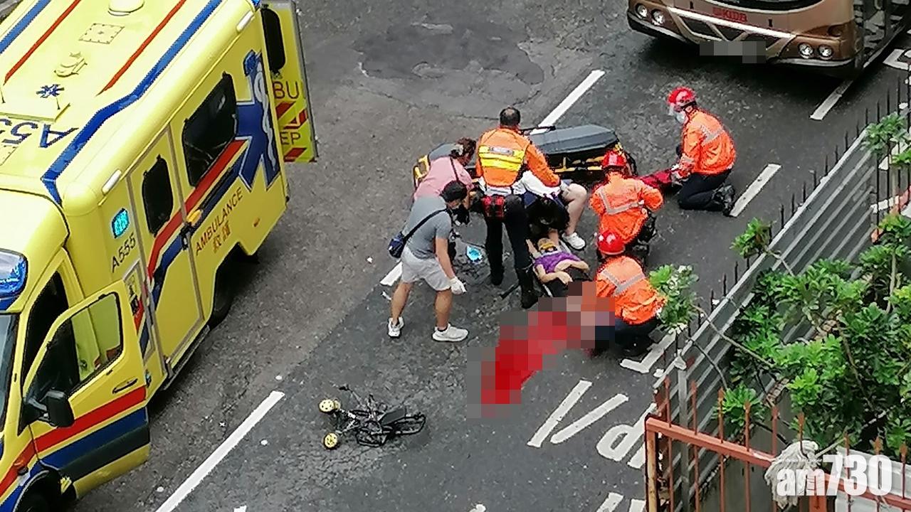 藍田老婦疑被垃圾車輾斷腳大量出血