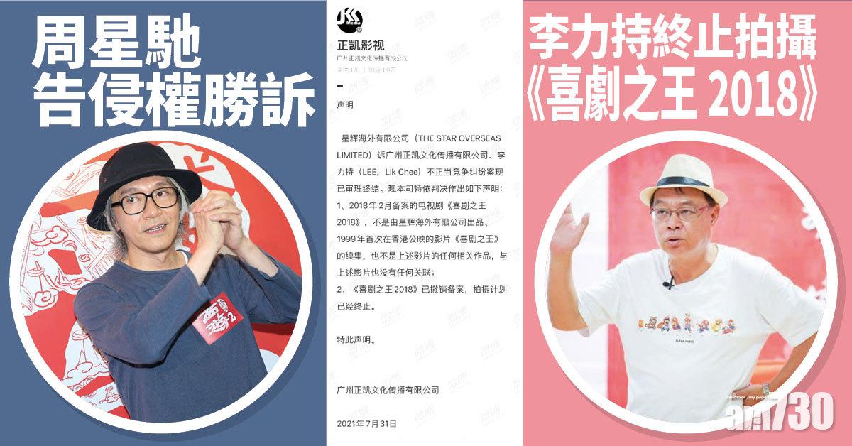 周星馳告侵權勝訴 李力持終止拍攝《喜劇之王2018》