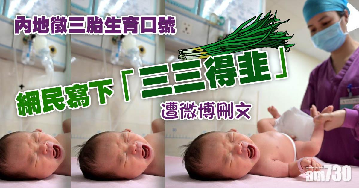 內地徵三胎生育口號  網民反諷：不生兒孫我享福