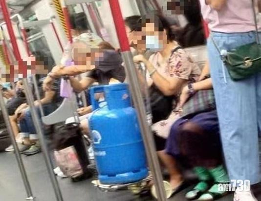 婦攜石油氣罐搭車　港鐵：已交警方跟進