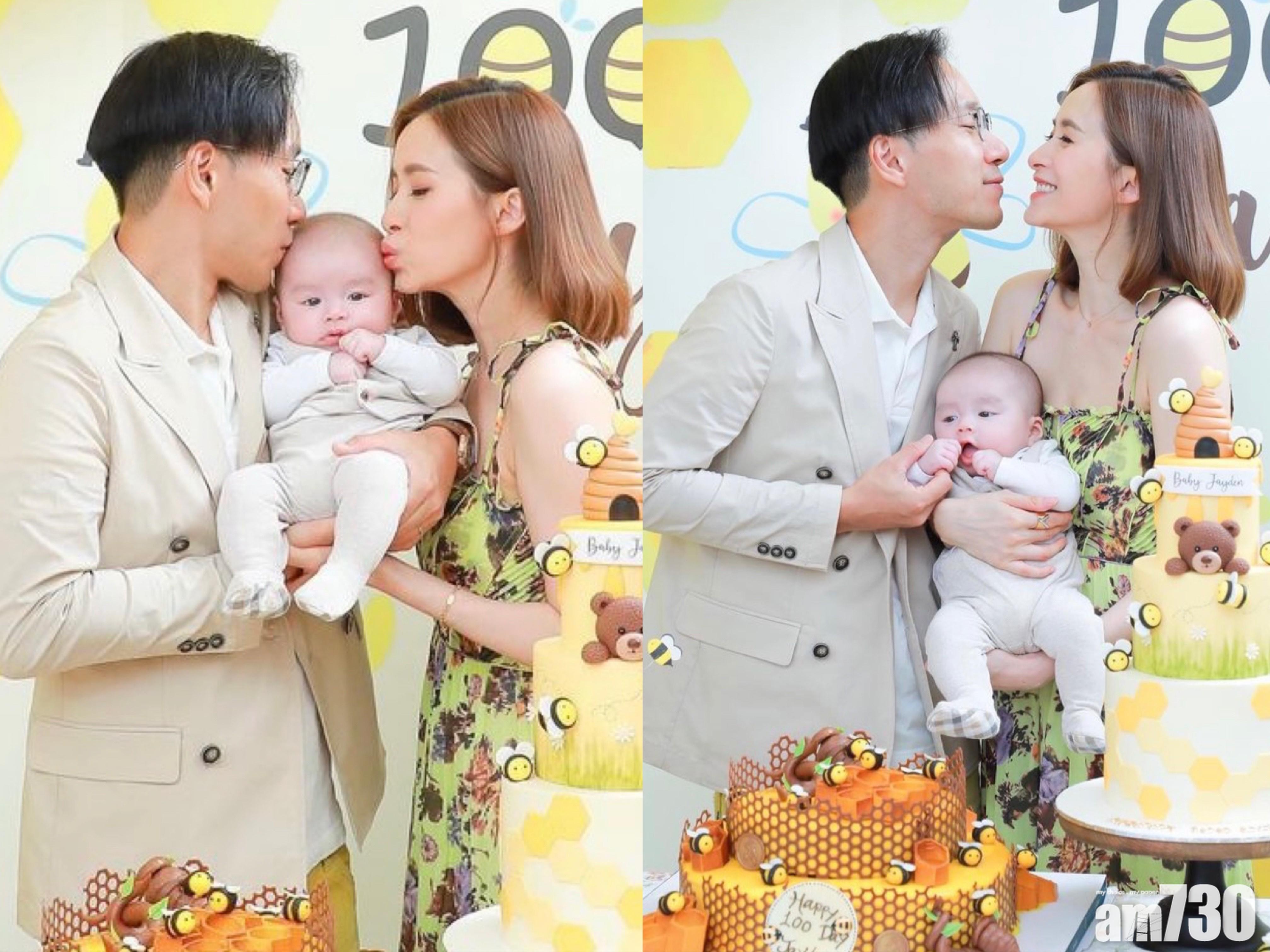 沈卓盈為仔仔搞蜜蜂主題百日宴