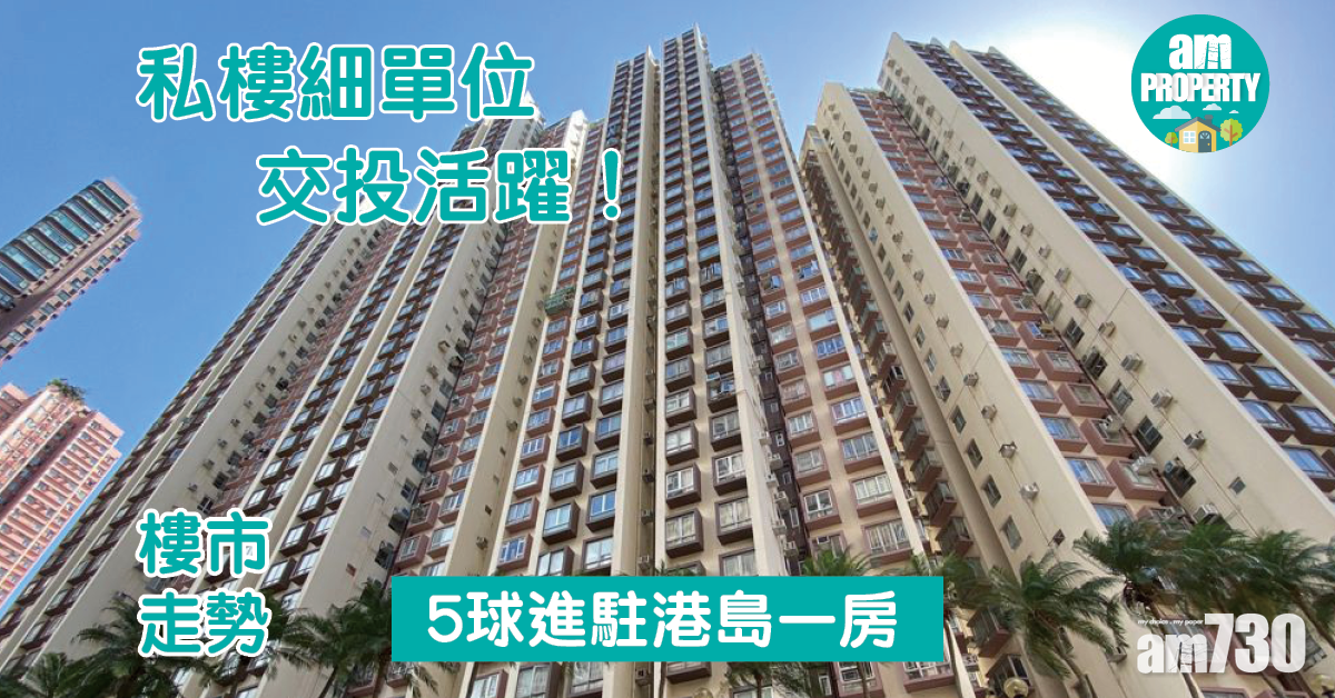 樓市走勢｜私樓細單位交投活躍！5球進駐港島一房