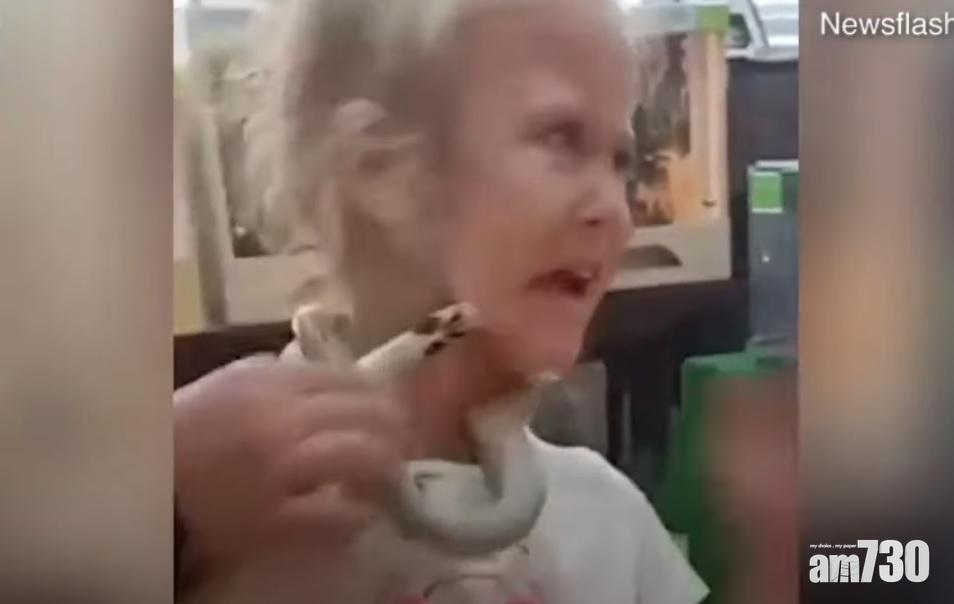 有片｜俄5歲女將蛇纏頸拍照突被咬  動物專家解構遇襲原因