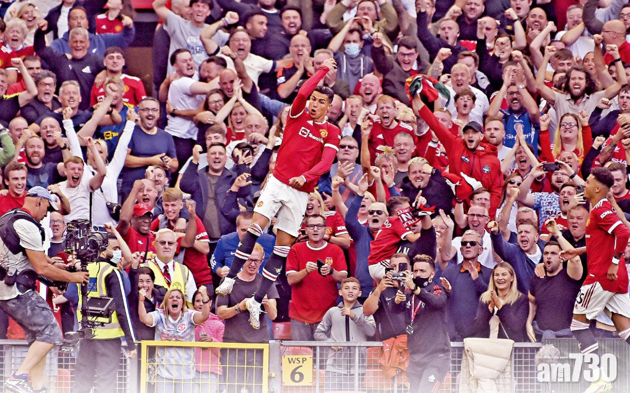 英超爭霸 梅開二度賀回歸紅魔 不老C朗繼續高飛