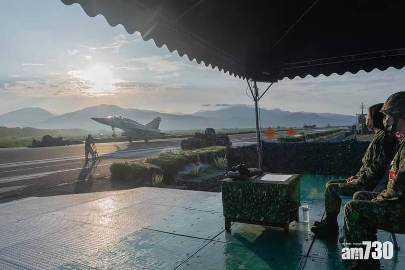 台漢光軍演 戰機首在佳冬戰備跑道起降