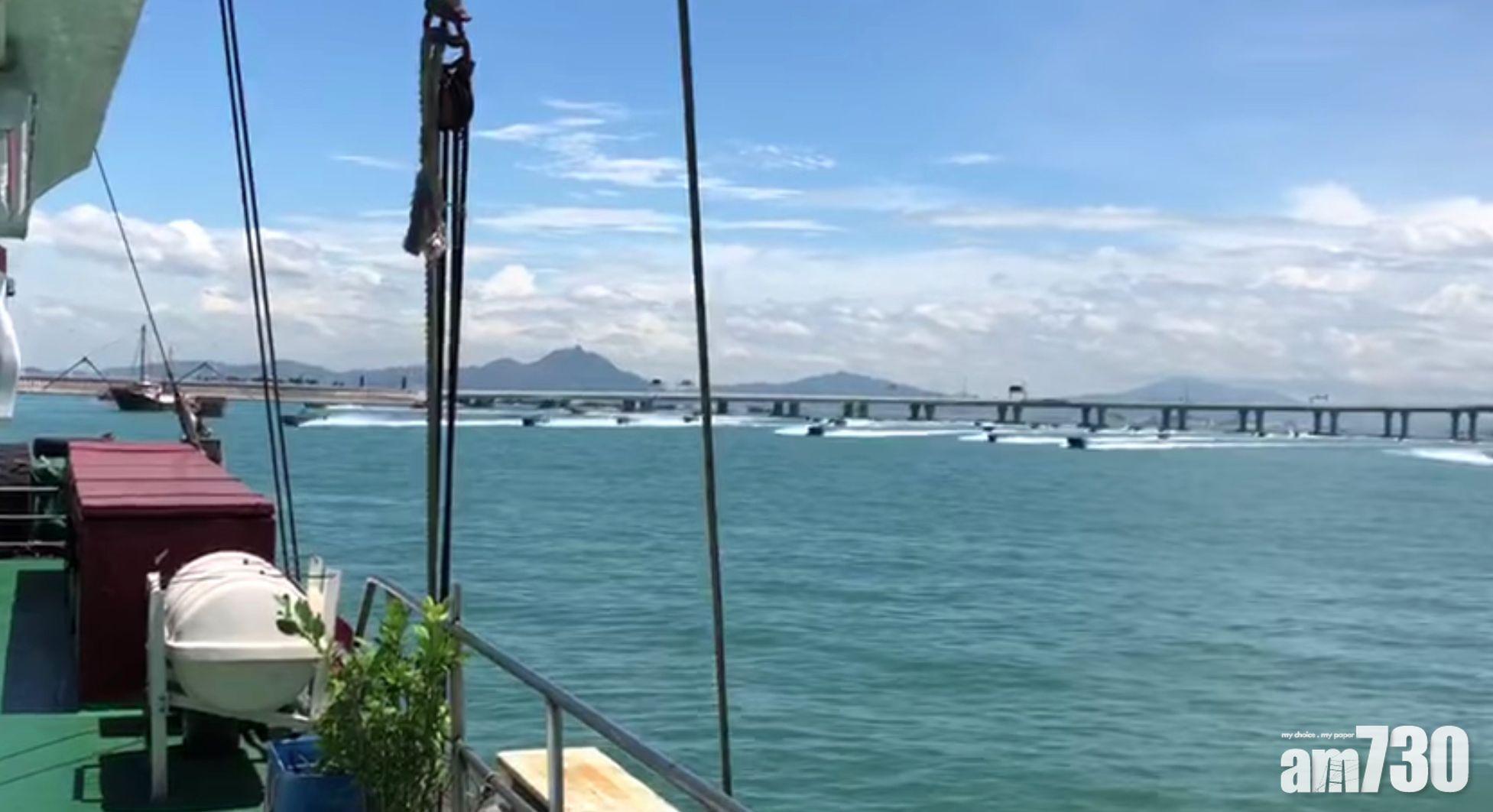 有片｜走私快艇片段流出　一字排開海上飛馳