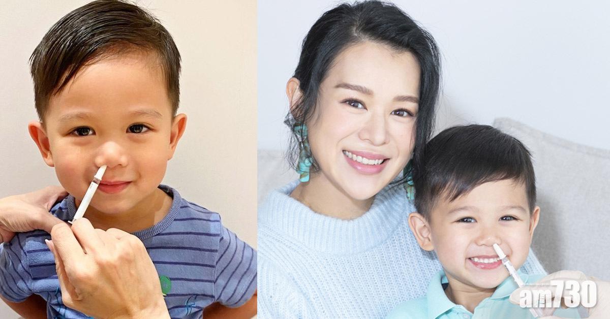 胡杏兒母子接種流感疫苗 Brendan有晒經驗同媽咪講唔使驚