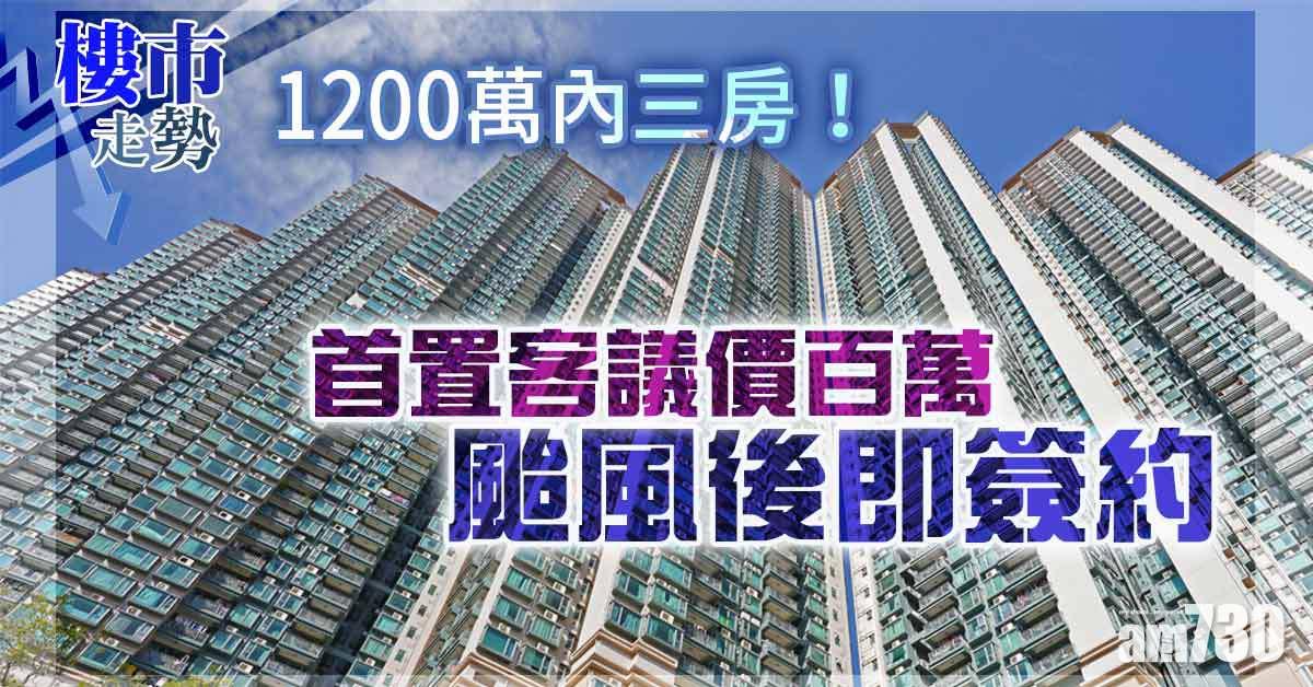 樓市走勢｜1200萬內三房！首置客議價百萬 颱風後即簽約