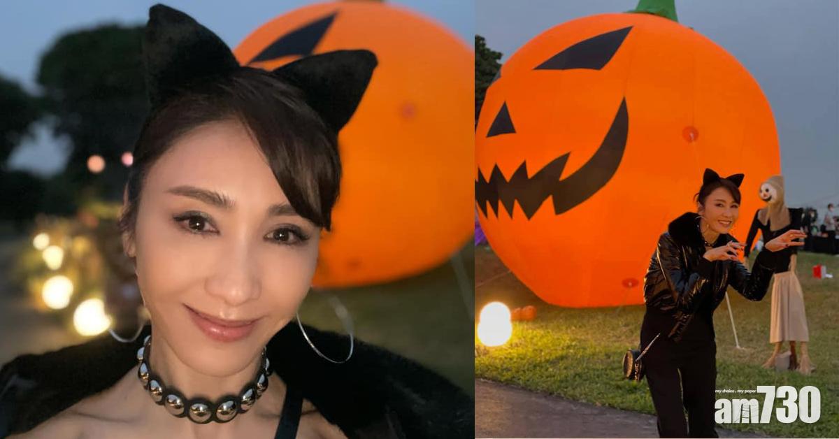萬聖節｜hea扮都好正！黎姿做貓女郎外出拎糖