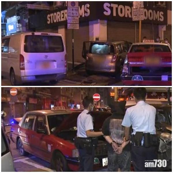 深水埗私家車衝路障 司機涉藏毒危駕被捕