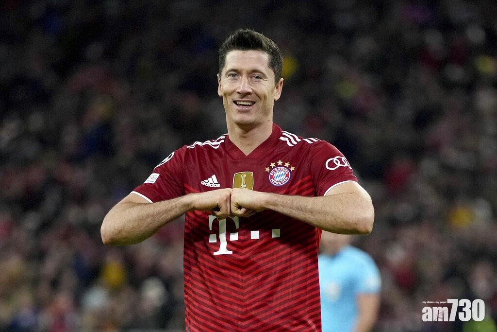 歐聯︱利雲杜夫斯基戴帽領拜仁大勝　與祖雲達斯率先晉級16強