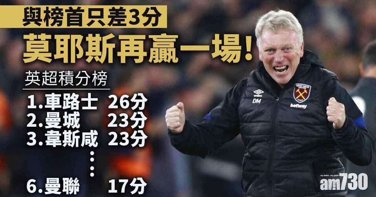 英超︱鎚仔幫3:2挫紅軍升上季席　聯賽4連勝與榜首差3分