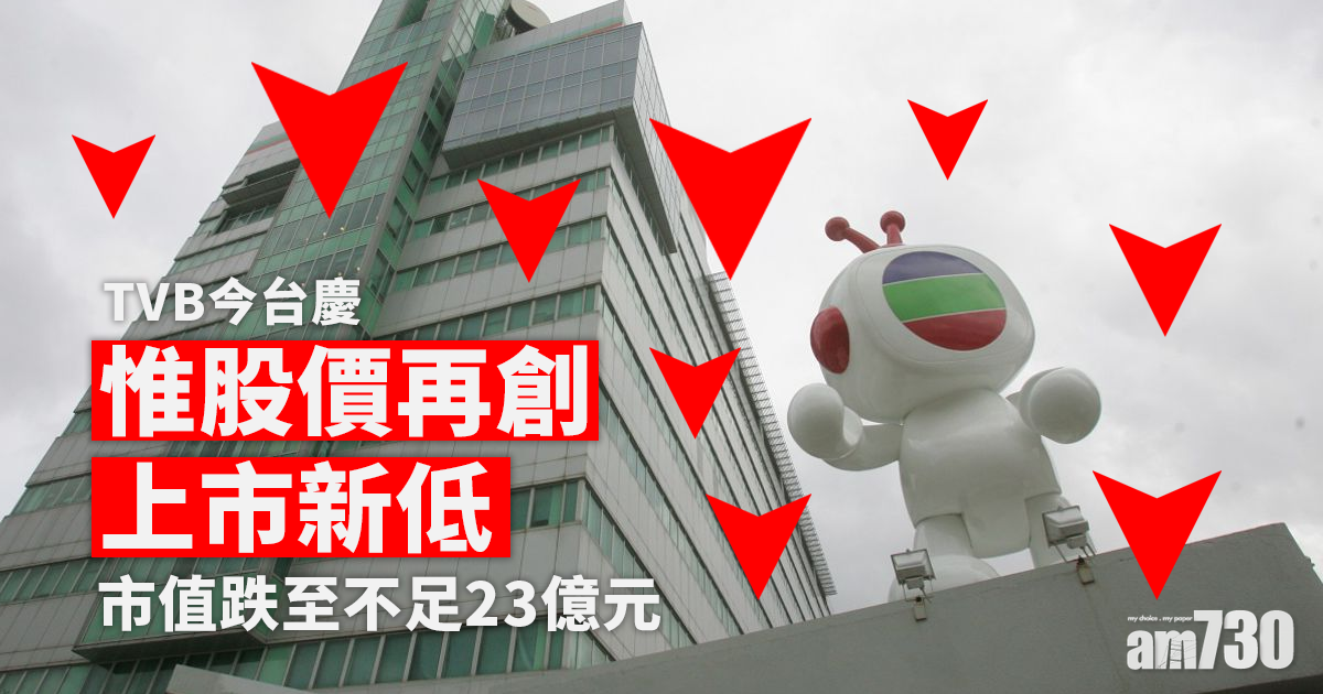TVB今台慶惟股價再創上市新低　市值跌至不足23億元