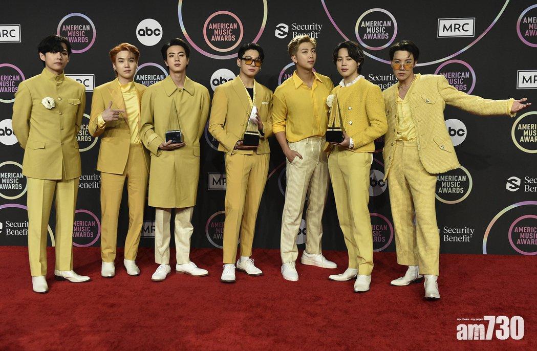 美國音樂頒獎禮｜BTS擊敗Taylor Swift奪年度藝人獎