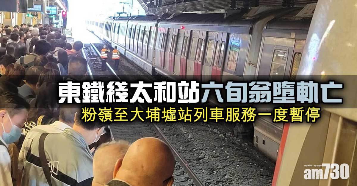 東鐵綫太和站六旬翁墮軌亡　粉嶺至大埔墟站列車服務一度暫停