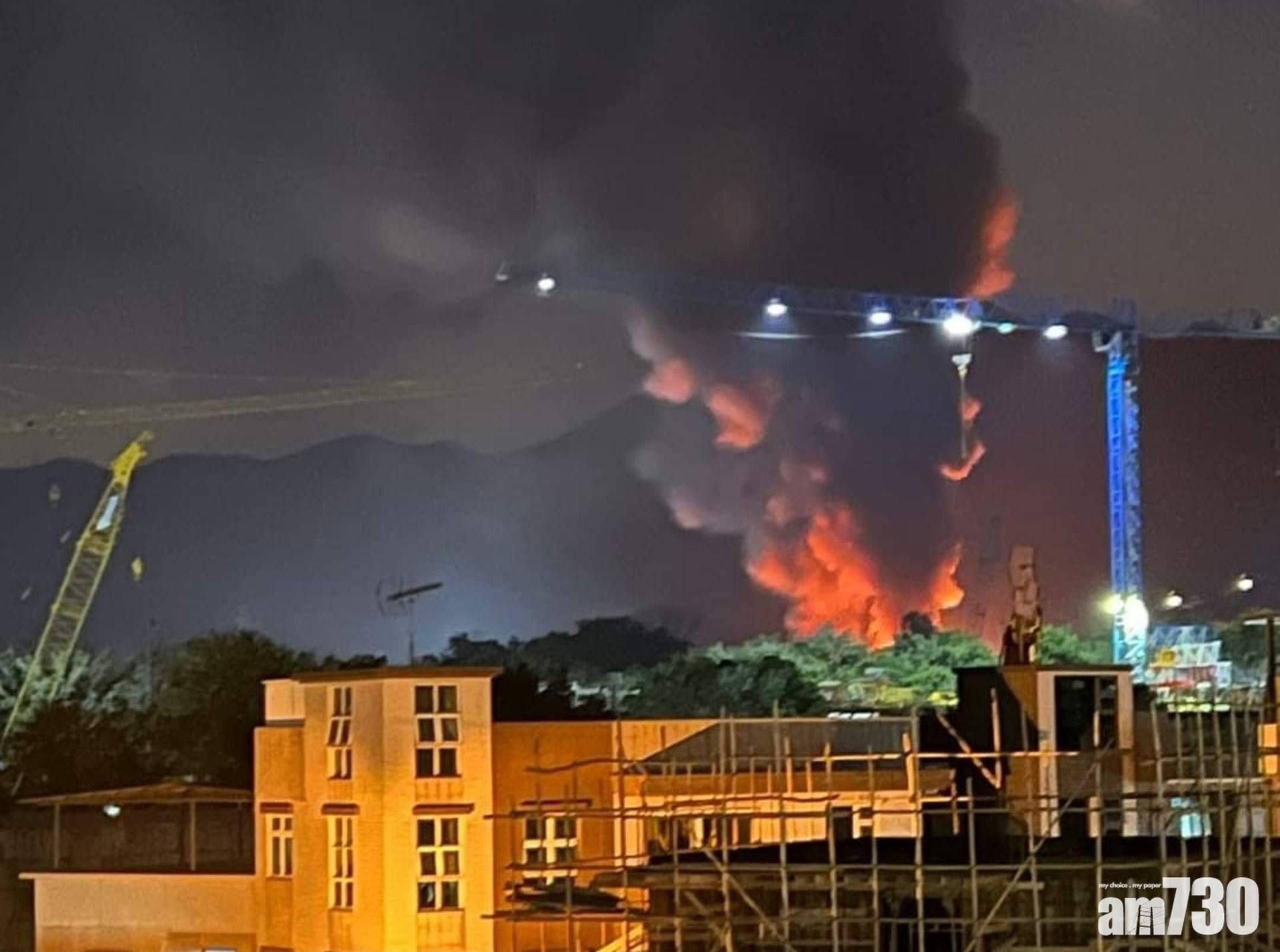 元朗泊沙村發生三級火警　已經大致救熄無受傷報告