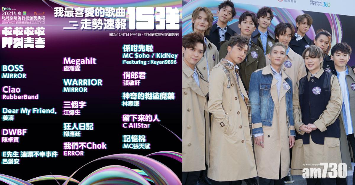 叱咤2021｜全男班打入我最喜愛歌曲15強 MIRROR佔8首