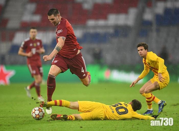 歐聯︱作客吞拜仁三蛋　巴塞17年首次未能晉級