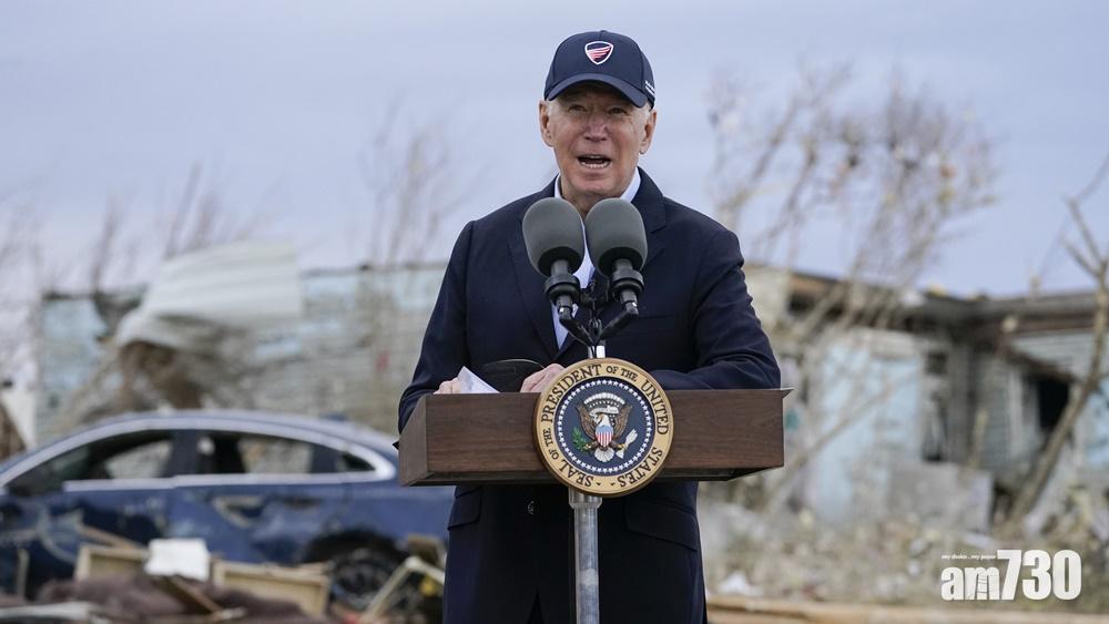 美國龍捲風災｜拜登視察災區　承諾聯邦政府協助重建