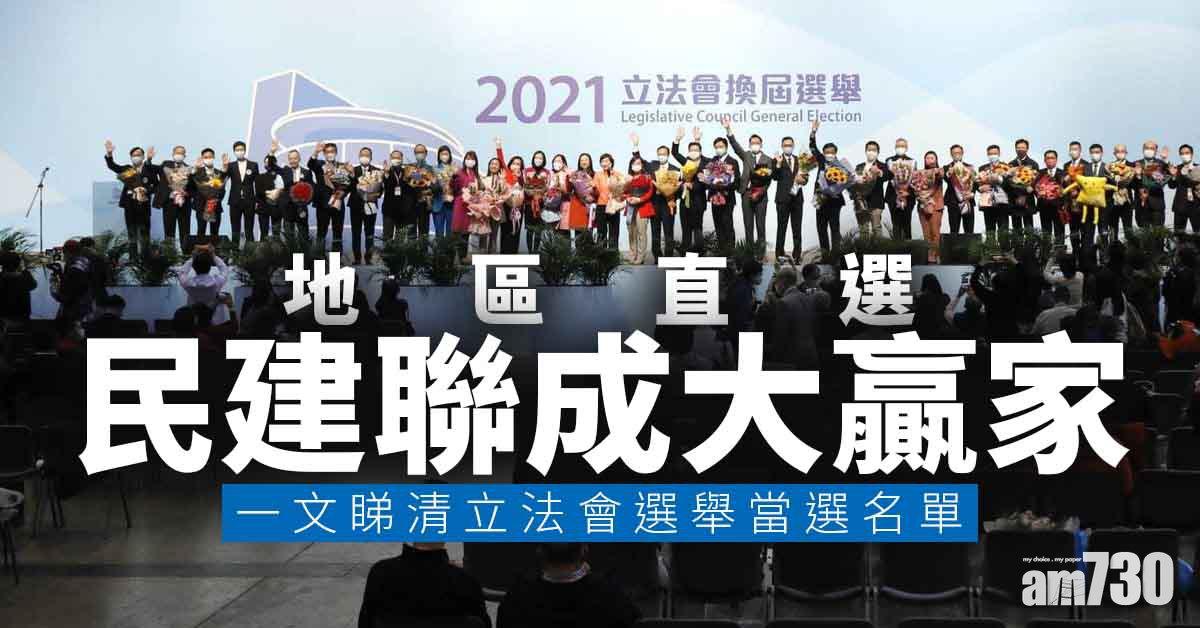 立法會選舉｜結果全部出爐！地區直選／功能界別／選委會界別當選名單一文睇清