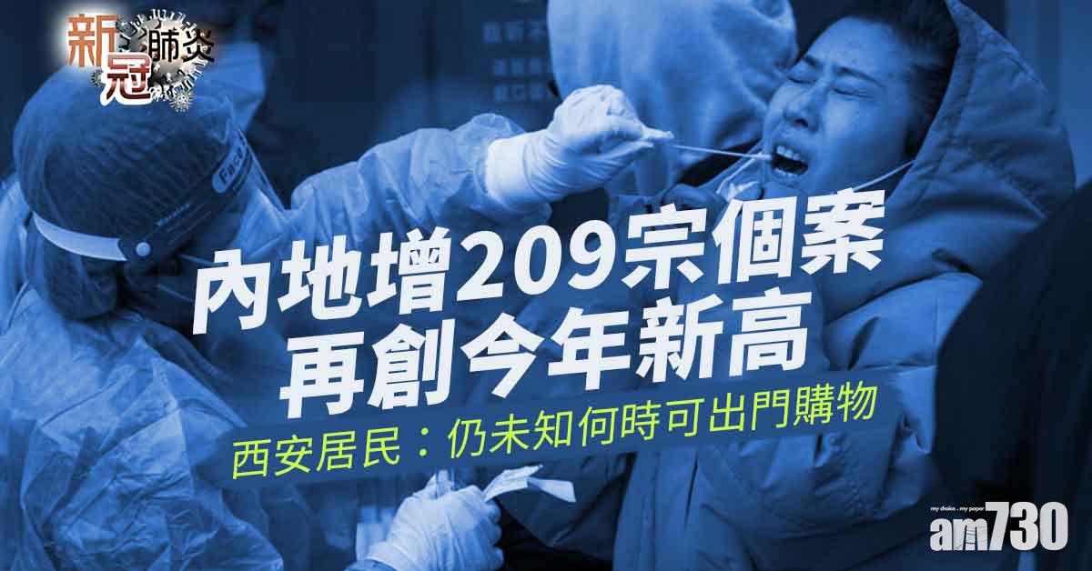 新冠肺炎｜內地增209宗個案　再創今年單日新高