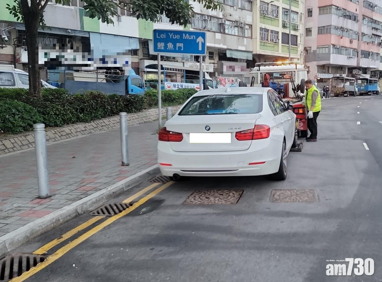 警方東九龍打擊違泊　單日發出2170張「牛肉乾」拖走5車