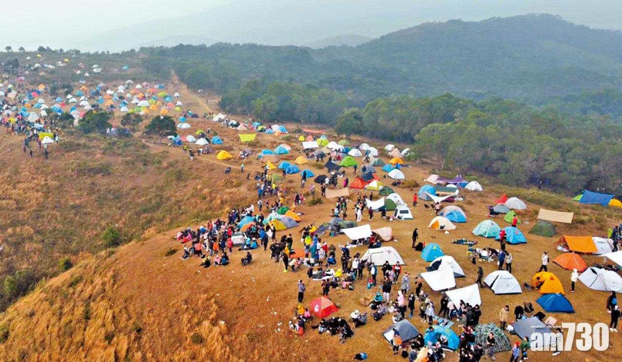 新年兼假期郊野滿人潮 網友：似難民營