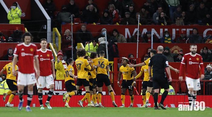 英超︱摩天奴一箭定江山　曼聯逾40年來主場首負狼隊