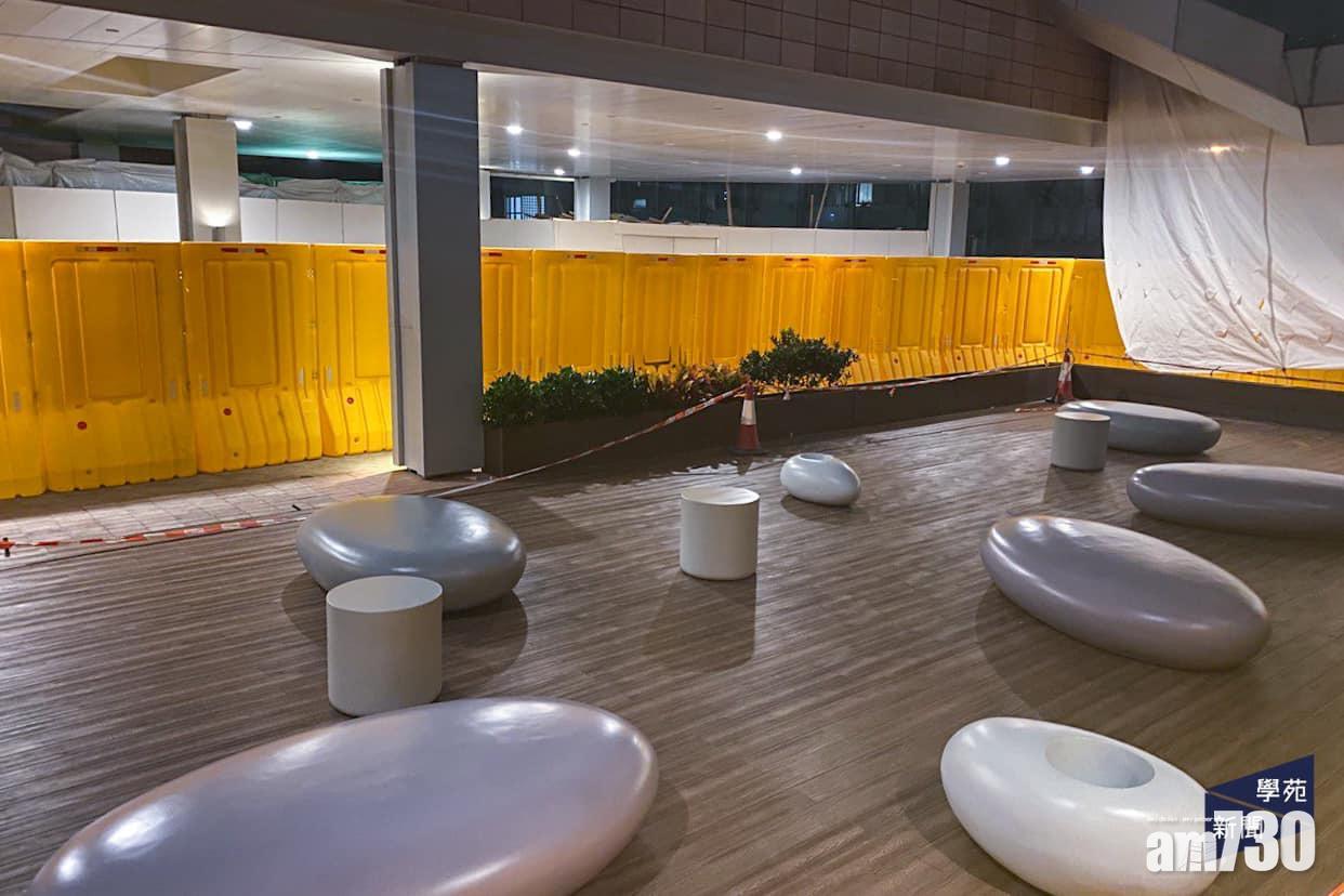 國殤之柱｜原址改放卵石形座位　學苑：疑改建成休憩空間