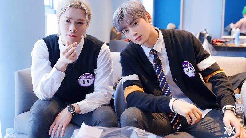 車銀優（右）接獲文彬（左）離世的噩耗，緊急從美國返韓。（圖／翻攝自ASTRO FB）